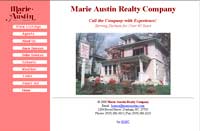 Splash screen of Marie Austin dot com